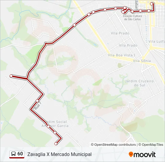 60 Bus Line Map