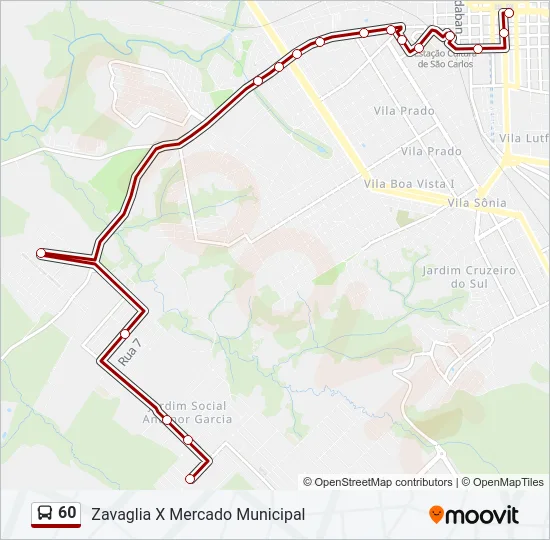 60 Bus Line Map