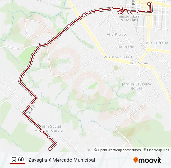 60 Bus Line Map