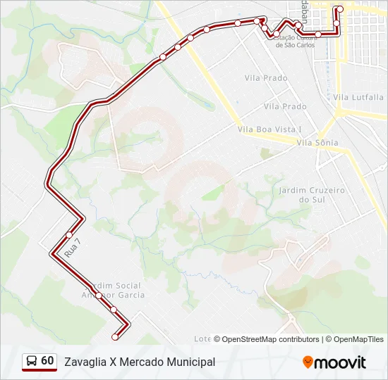 60 Bus Line Map