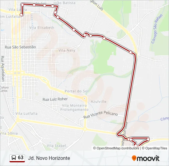 63 Bus Line Map