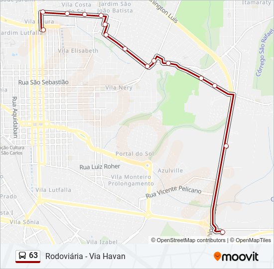 63 bus Line Map