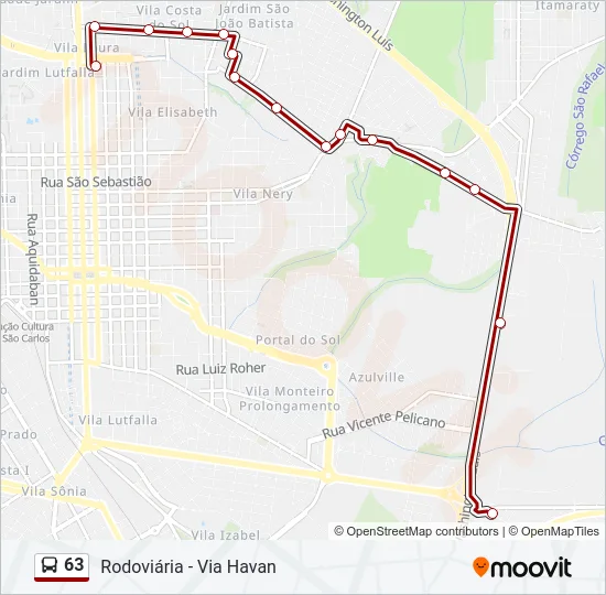 63 Bus Line Map