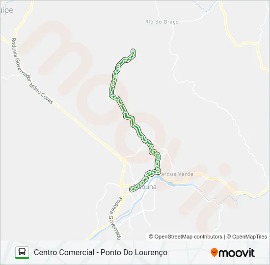 RC80 MUTUNS / CENTRO COMERCIAL Bus Line Map