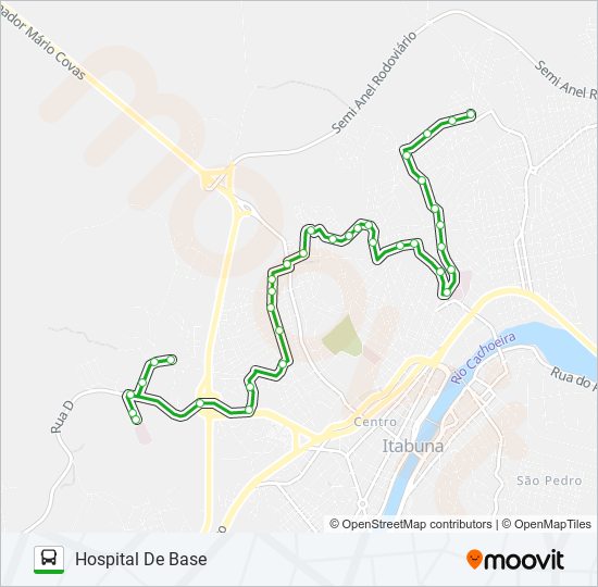 Mapa da linha C08 NOVO HORIZONTE / SANTA INÊS de ônibus