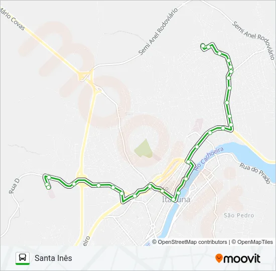 C08 NOVO HORIZONTE / SANTA INÊS Bus Line Map