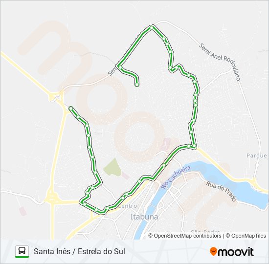 BC08 SANTA INÊS / ESTRELA DO SUL bus Line Map
