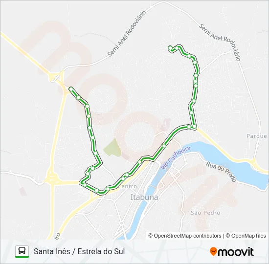 BC08 SANTA INÊS / ESTRELA DO SUL Bus Line Map