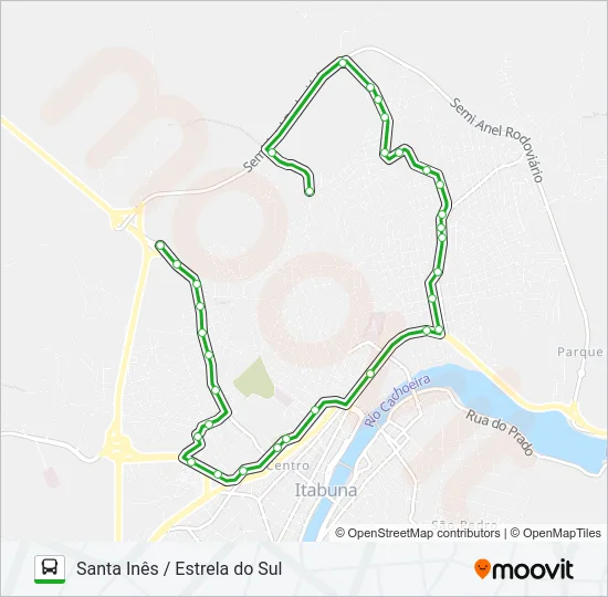 BC08 SANTA INÊS / ESTRELA DO SUL Bus Line Map
