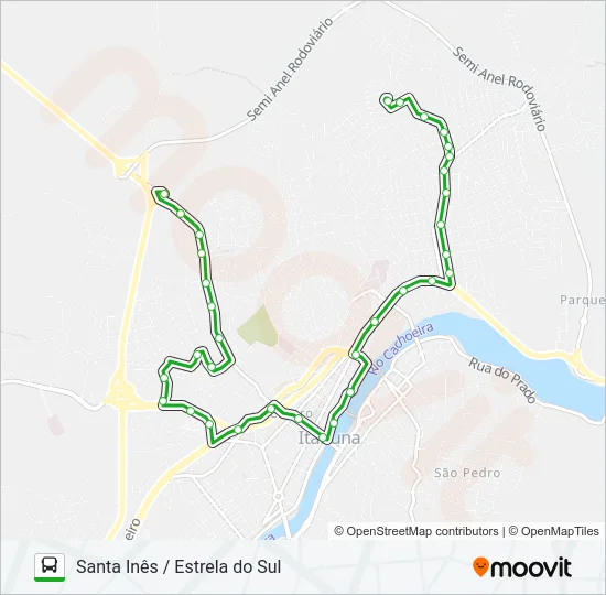 BC08 SANTA INÊS / ESTRELA DO SUL Bus Line Map