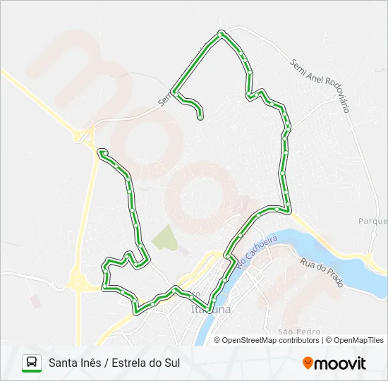 BC08 SANTA INÊS / ESTRELA DO SUL Bus Line Map