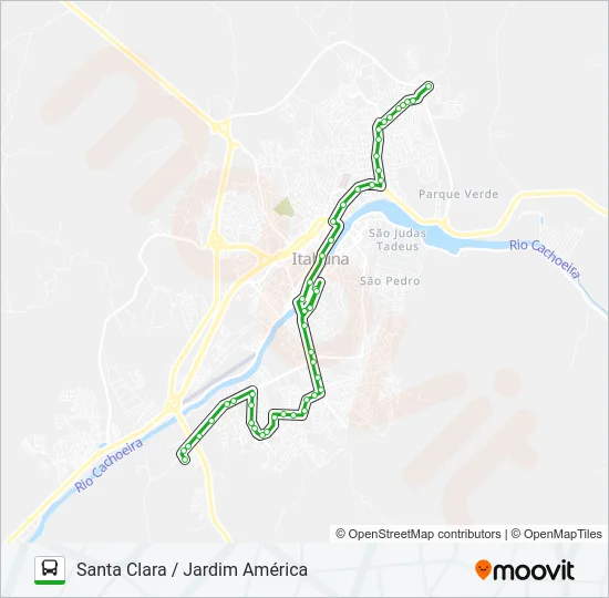 BB24 SANTA CLARA / JARDIM AMÉRICA Bus Line Map