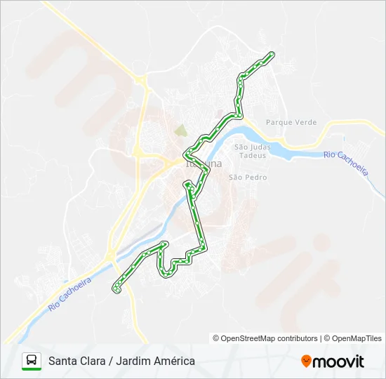 BB24 SANTA CLARA / JARDIM AMÉRICA Bus Line Map
