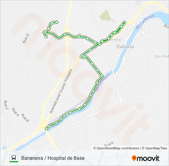 BC20 BANANEIRA / HOSPITAL DE BASE Bus Line Map