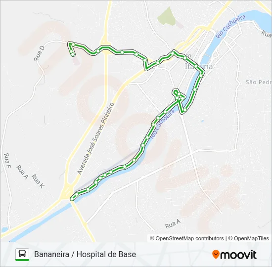 BC20 BANANEIRA / HOSPITAL DE BASE Bus Line Map