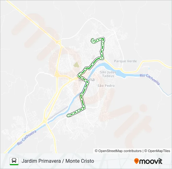 BB70 JARDIM PRIMAVERA / MONTE CRISTO Bus Line Map