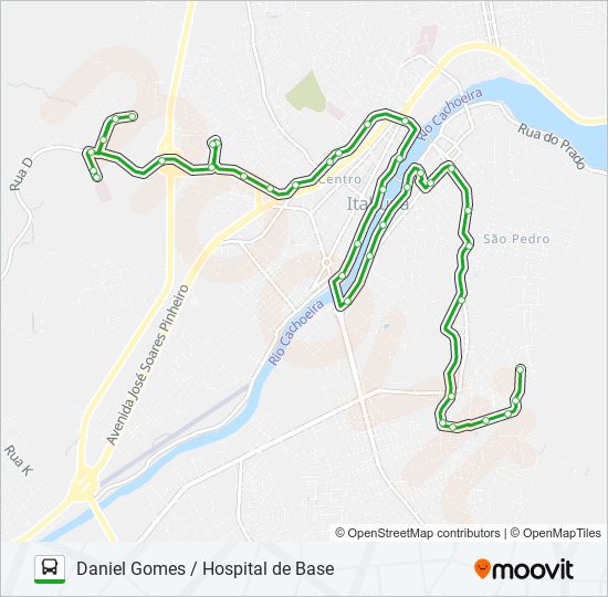 BC07 DANIEL GOMES / HOSPITAL DE BASE bus Line Map