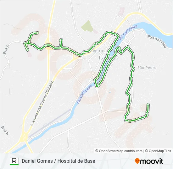 BC07 DANIEL GOMES / HOSPITAL DE BASE Bus Line Map