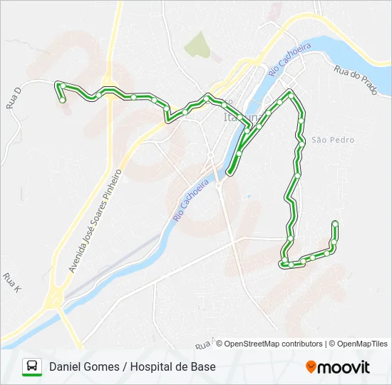 BC07 DANIEL GOMES / HOSPITAL DE BASE Bus Line Map
