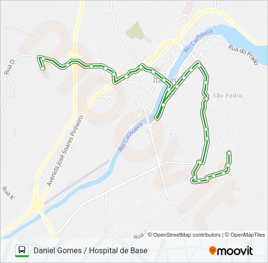 BC07 DANIEL GOMES / HOSPITAL DE BASE Bus Line Map