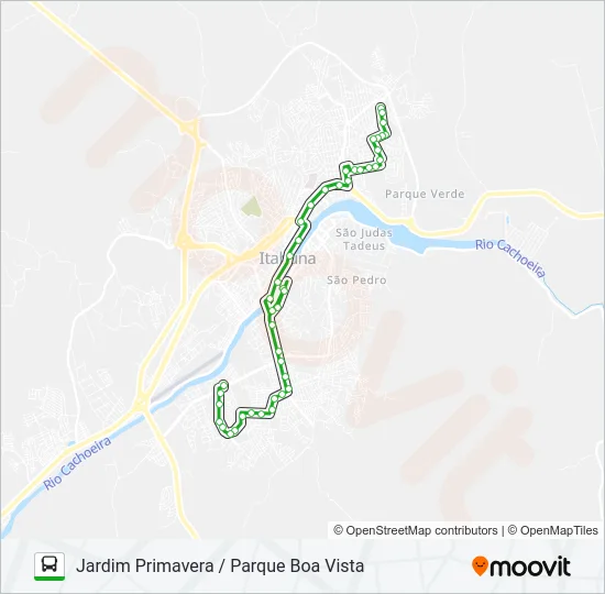 BB68 JARDIM PRIMAVERA / PARQUE BOA VISTA Bus Line Map
