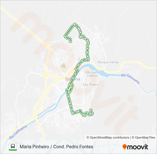 BB75 MARIA PINHEIRO / COND. PEDRO FONTES Bus Line Map