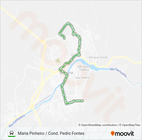 BB75 MARIA PINHEIRO / COND. PEDRO FONTES Bus Line Map