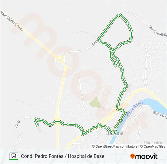 BC05 COND. PEDRO FONTES / HOSPITAL DE BASE Bus Line Map