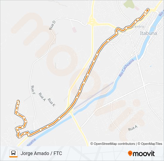 Mapa da linha BC17 JORGE AMADO / FTC de ônibus