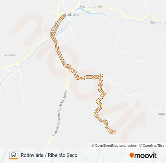 RC83 RODOVIÁRIA / RIBEIRÃO SECO Bus Line Map