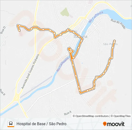 C02 HOSPITAL DE BASE / SÃO PEDRO Bus Line Map