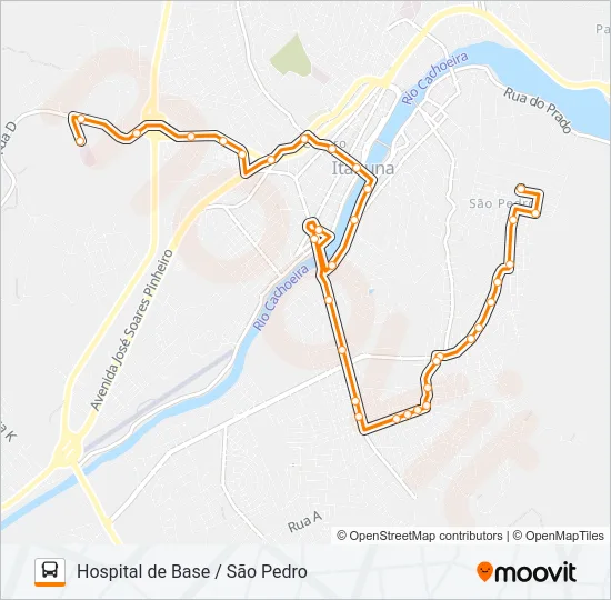 C02 HOSPITAL DE BASE / SÃO PEDRO Bus Line Map