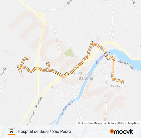C02 HOSPITAL DE BASE / SÃO PEDRO Bus Line Map