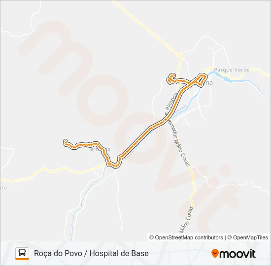 RB85 ROÇA DO POVO / HOSPITAL DE BASE Bus Line Map