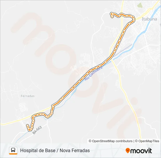 BB36 HOSPITAL DE BASE / NOVA FERRADAS Bus Line Map