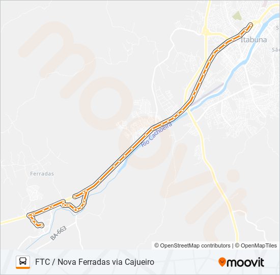 BC04C FTC / NOVA FERRADAS VIA CAJUEIRO bus Line Map