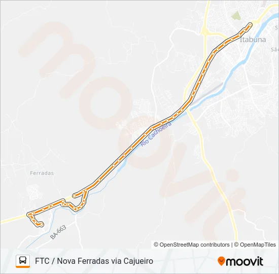 BC04C FTC / NOVA FERRADAS VIA CAJUEIRO Bus Line Map