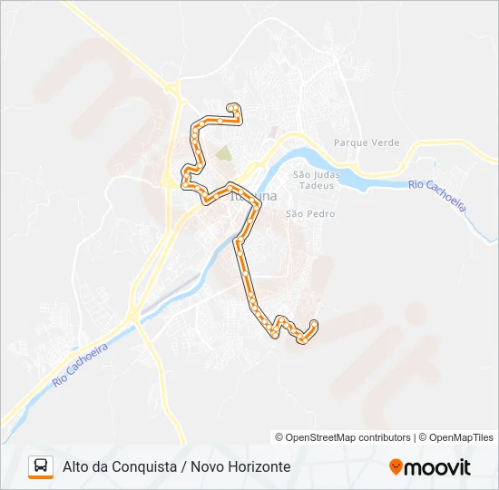 BB56 ALTO DA CONQUISTA / NOVO HORIZONTE Bus Line Map