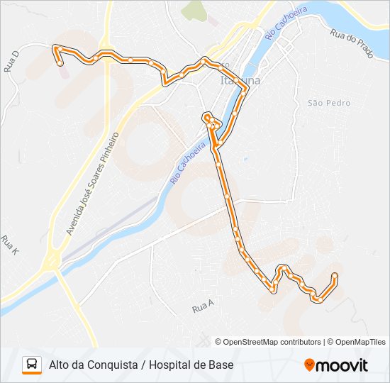 Mapa de BC09 ALTO DA CONQUISTA / HOSPITAL DE BASE de autobús