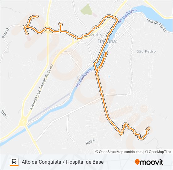Mapa de BC09 ALTO DA CONQUISTA / HOSPITAL DE BASE de autobús
