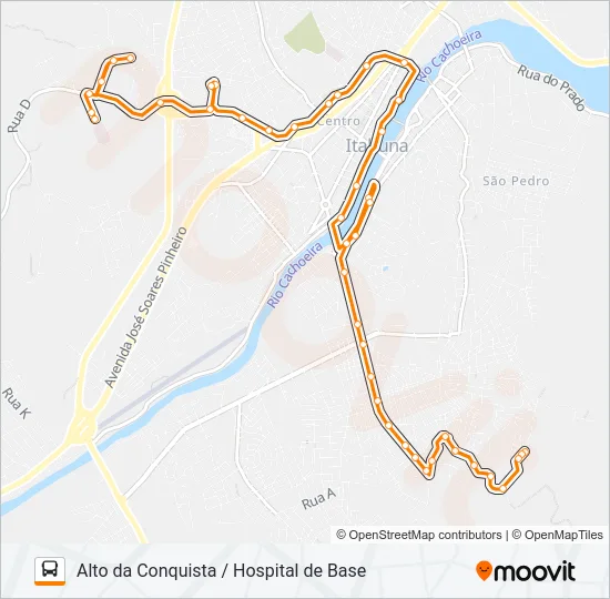 BC09 ALTO DA CONQUISTA / HOSPITAL DE BASE Bus Line Map