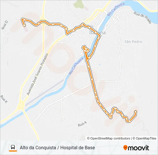 BC09 ALTO DA CONQUISTA / HOSPITAL DE BASE Bus Line Map