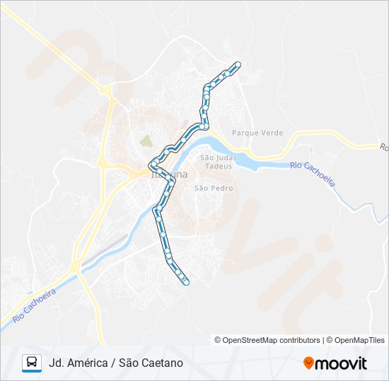 BB01 JD. AMÉRICA / SÃO CAETANO bus Line Map