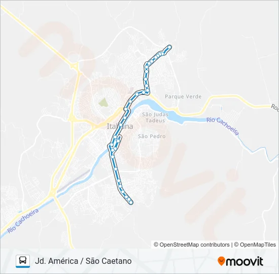 BB01 JD. AMÉRICA / SÃO CAETANO Bus Line Map