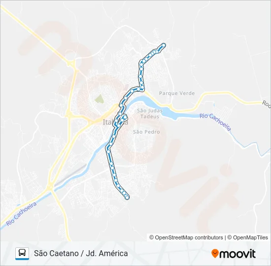 BB02 SÃO CAETANO / JD. AMÉRICA Bus Line Map