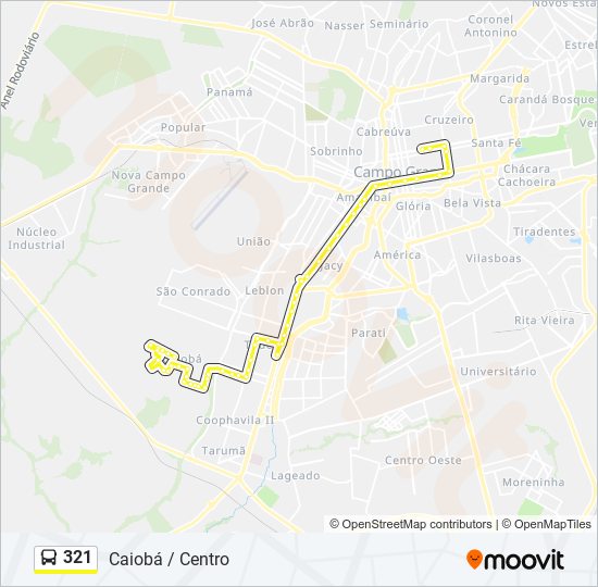 Mapa de 321 de autobús