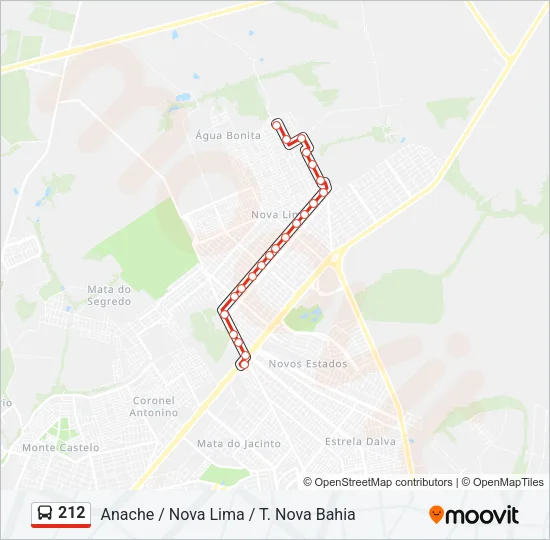 212 Bus Line Map