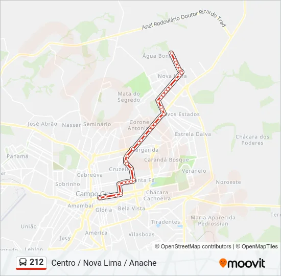212 Bus Line Map