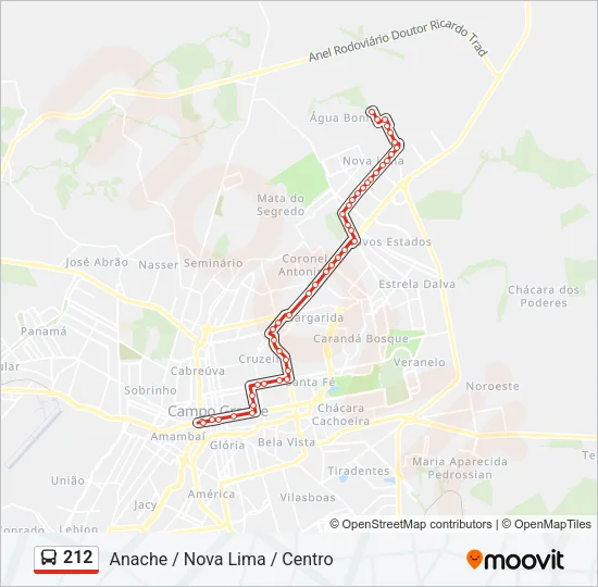 212 Bus Line Map