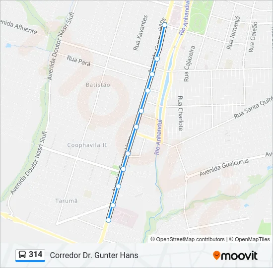 314 Bus Line Map